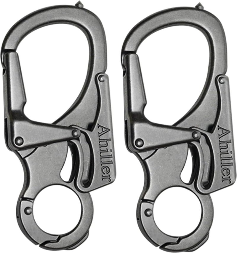Ahiller Carabiner Keychain Clip, Double Lock Designed - Tungsten Steel Tip, Multifounction Tools for Camping, Hiking, Fishing, Outdoor Survival - Image 1